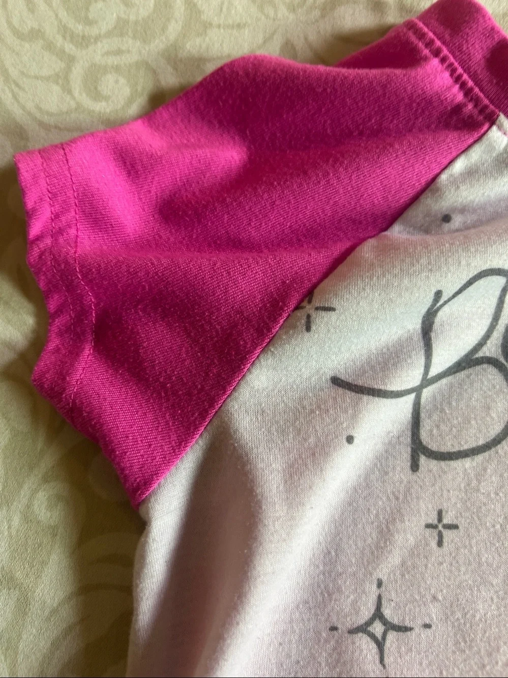 Disney Pink and White Minnie Mouse Pajama Set